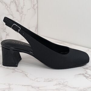 NEW NYDJ Faelynn Women's Slingback Black Denim Heels Size 5